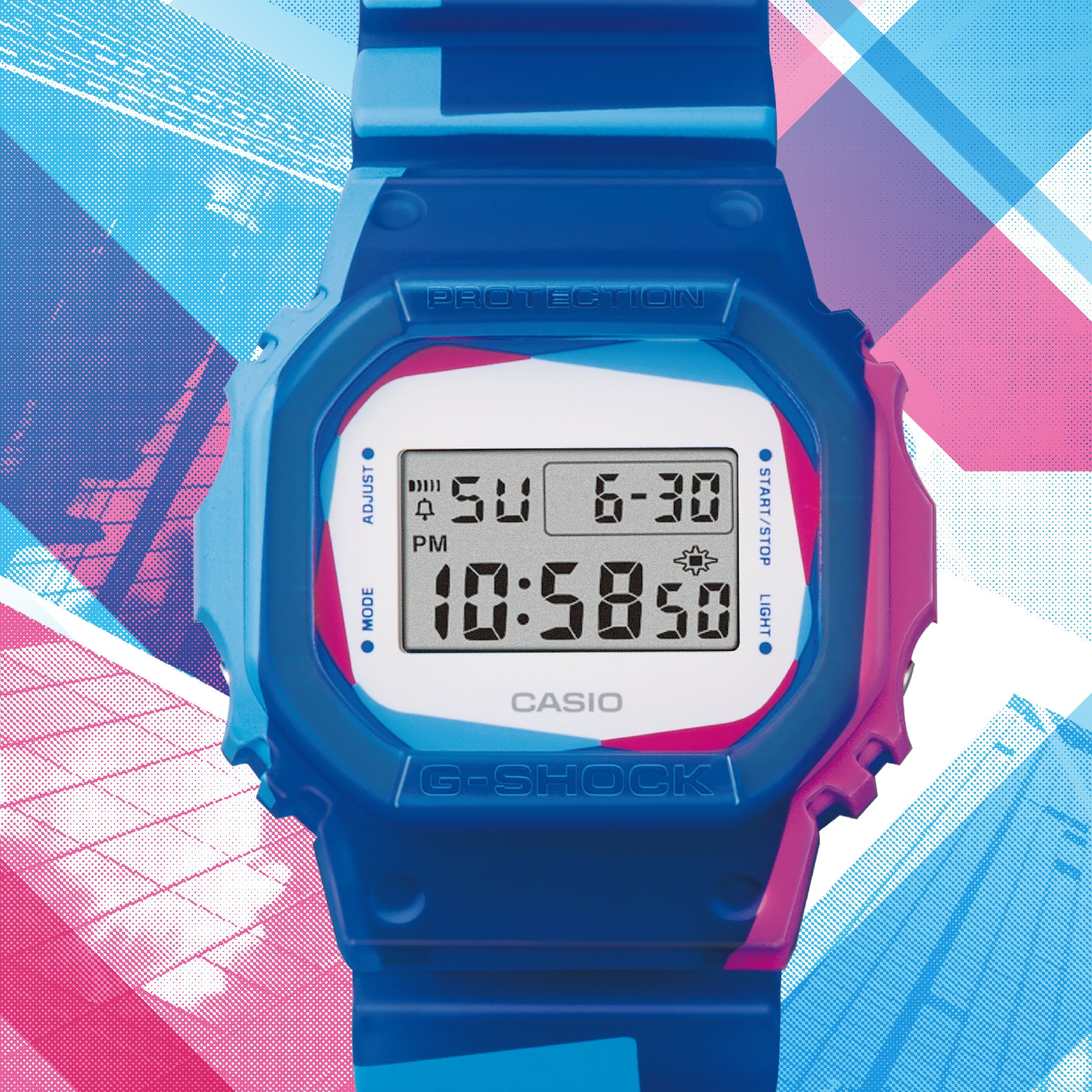 CASIO G-SHOCK DWE-5600PR-2 THE ORIGIN – PARRA SPECIAL EDITION Herrenuhr mit 2 Armbändern