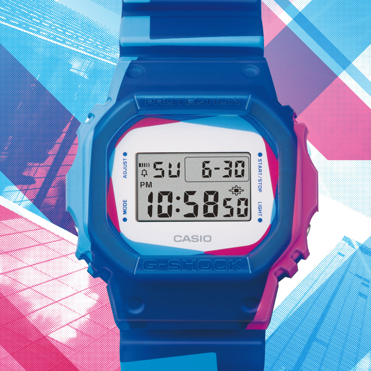 CASIO G-SHOCK DWE-5600PR-2 THE ORIGIN – PARRA SPECIAL EDITION Herrenuhr mit 2 Armbändern