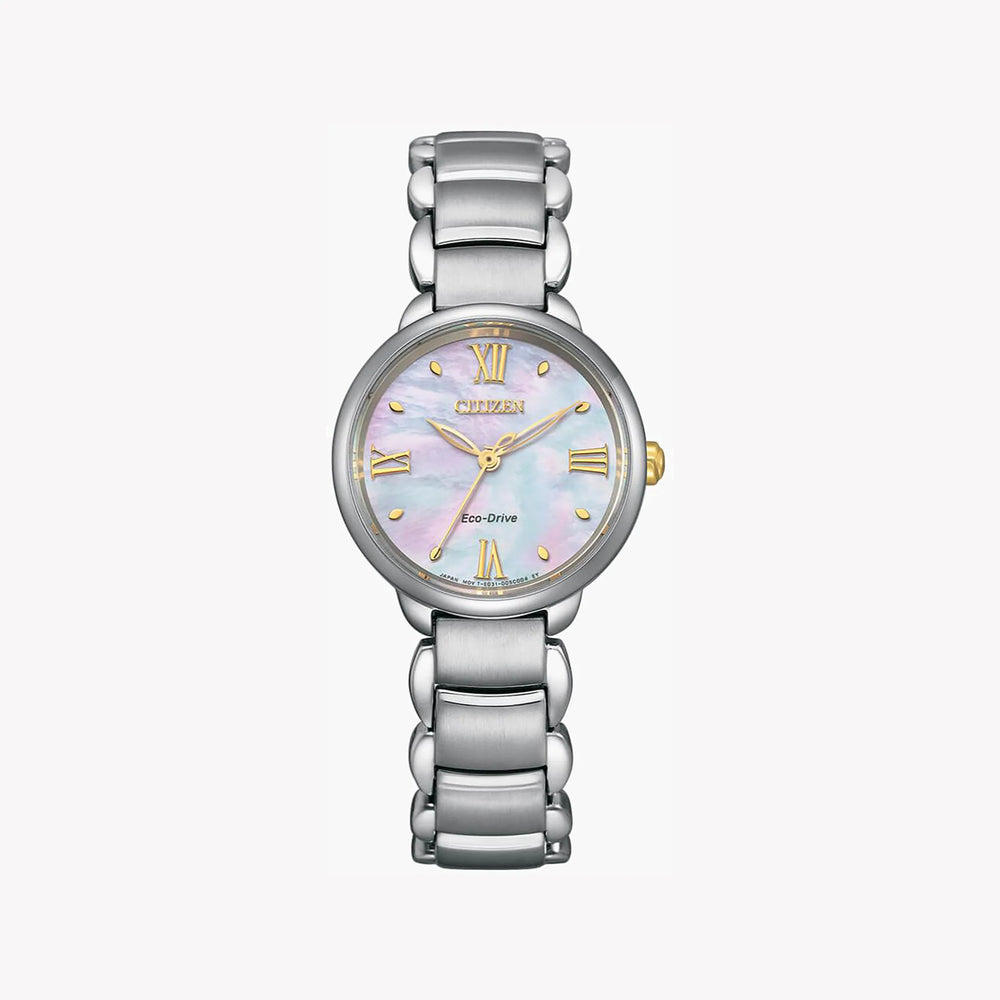 Citizen Women's Silver Stainless Steel Watch, White Dial | Em0927-87y by i-watch