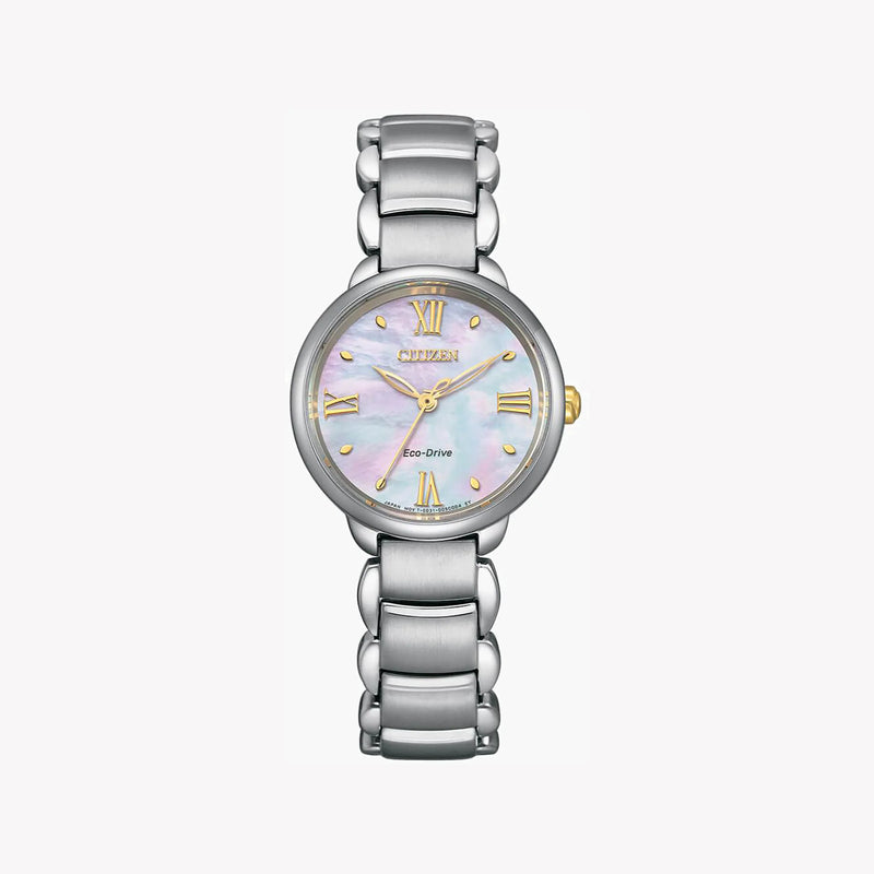 Citizen Women's Silver Stainless Steel Watch, White Dial | Em0927-87y by i-watch