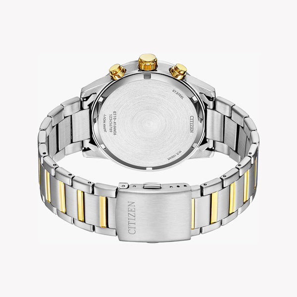 Citizen Men's Silver & Gold Watch, Green Dial | An3689-55x by i-watch