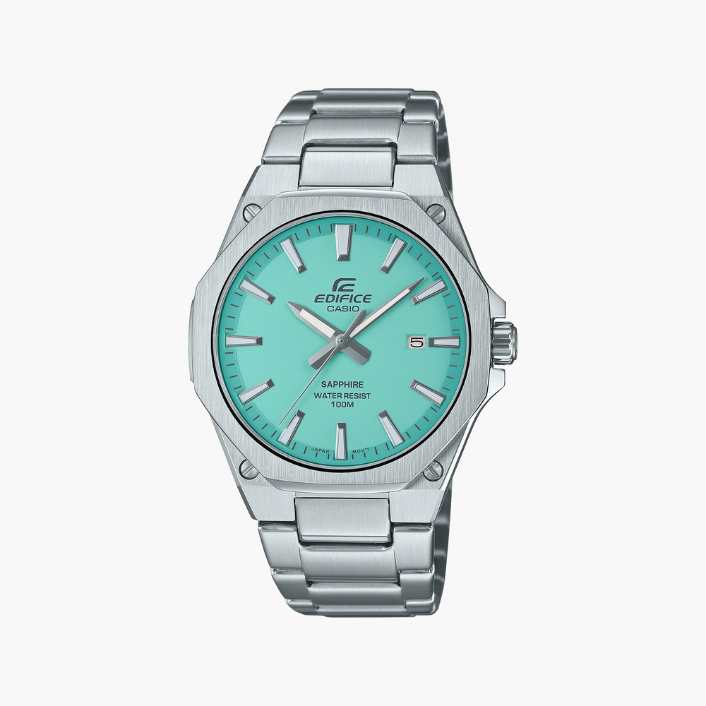 Casio Edifice Men's Aqua Green Watch, Silver Stainless Steel | Efr-S108d-2bvuef by i-watch