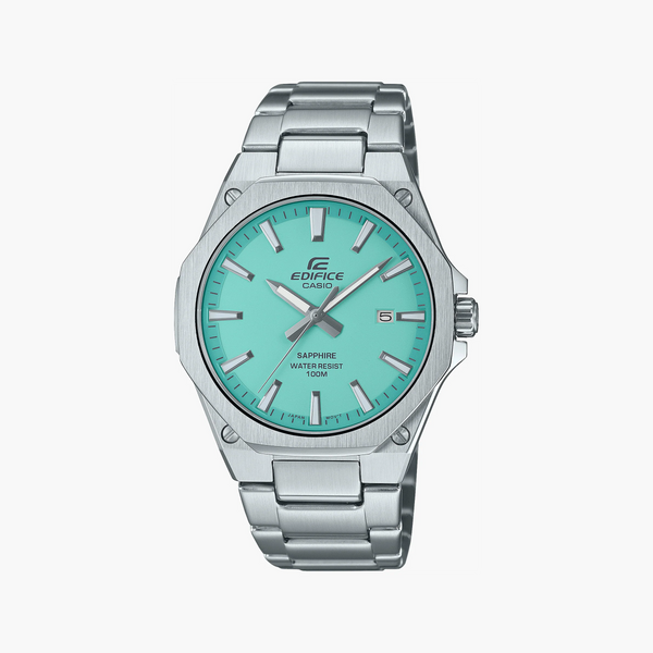 Casio Edifice Men's Aqua Green Watch, Silver Stainless Steel | Efr-S108d-2bvuef by i-watch