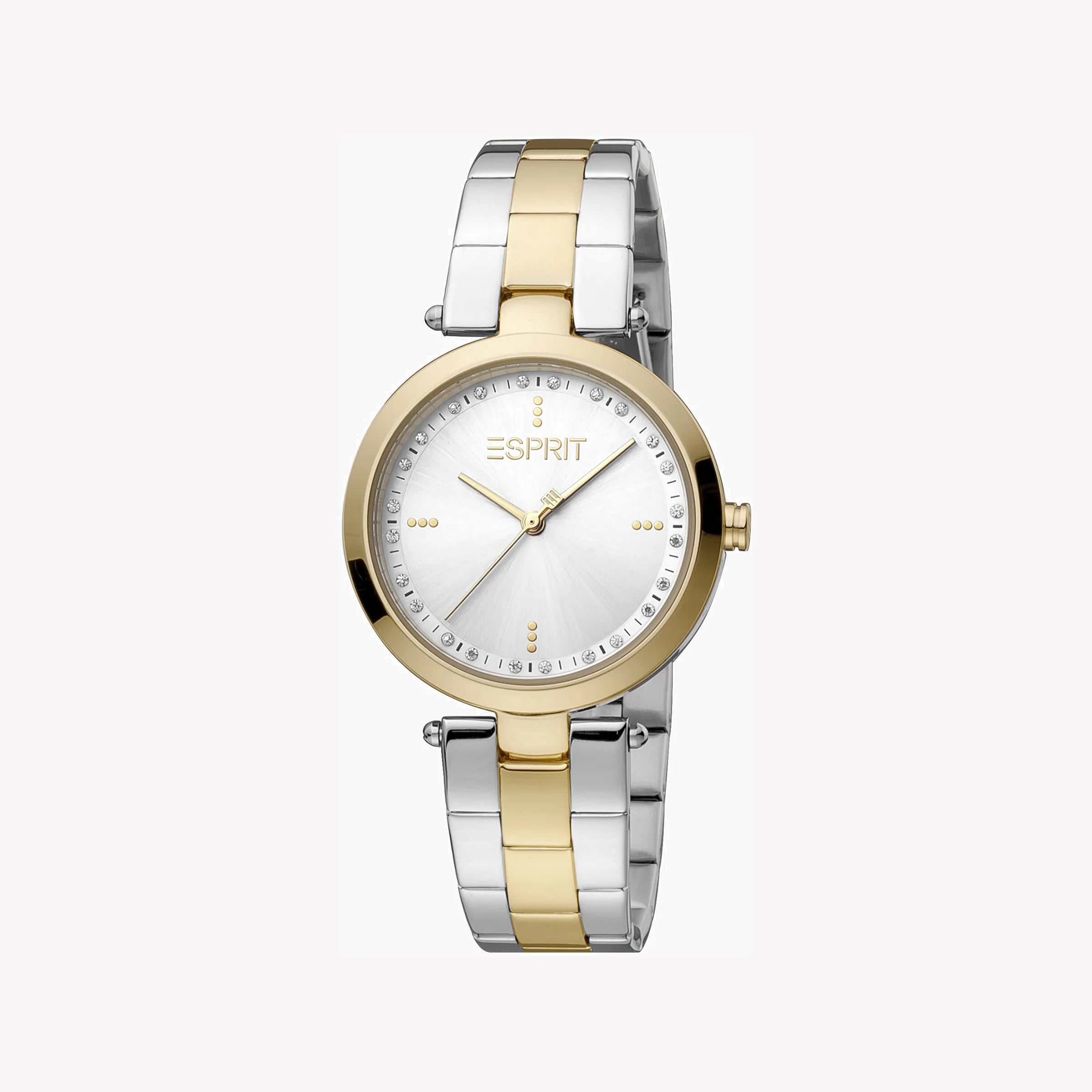 ESPRIT Women's Watch with Silver Stainless Steel Case and Silver & Gold Stainless Steel Band