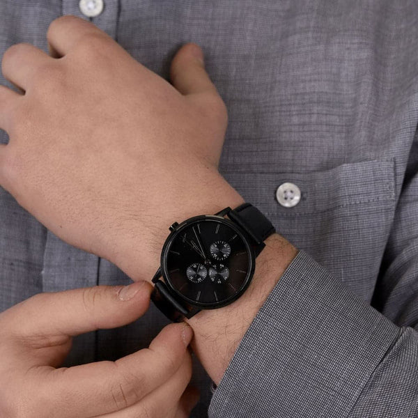 Armani Exchange Men's Black Watch, Leather Band | Ax2719 by i-watch
