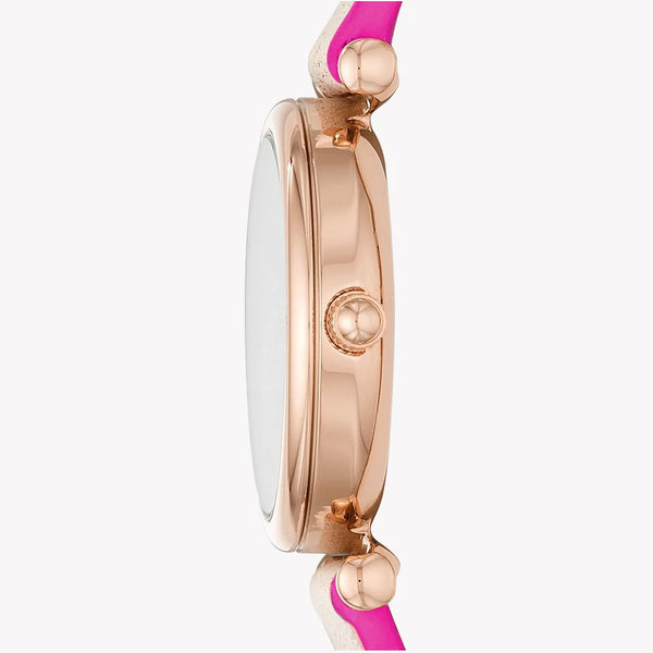 Fossil Women's Rose Gold Watch, Gold Leather Band | Es4833 by i-watch