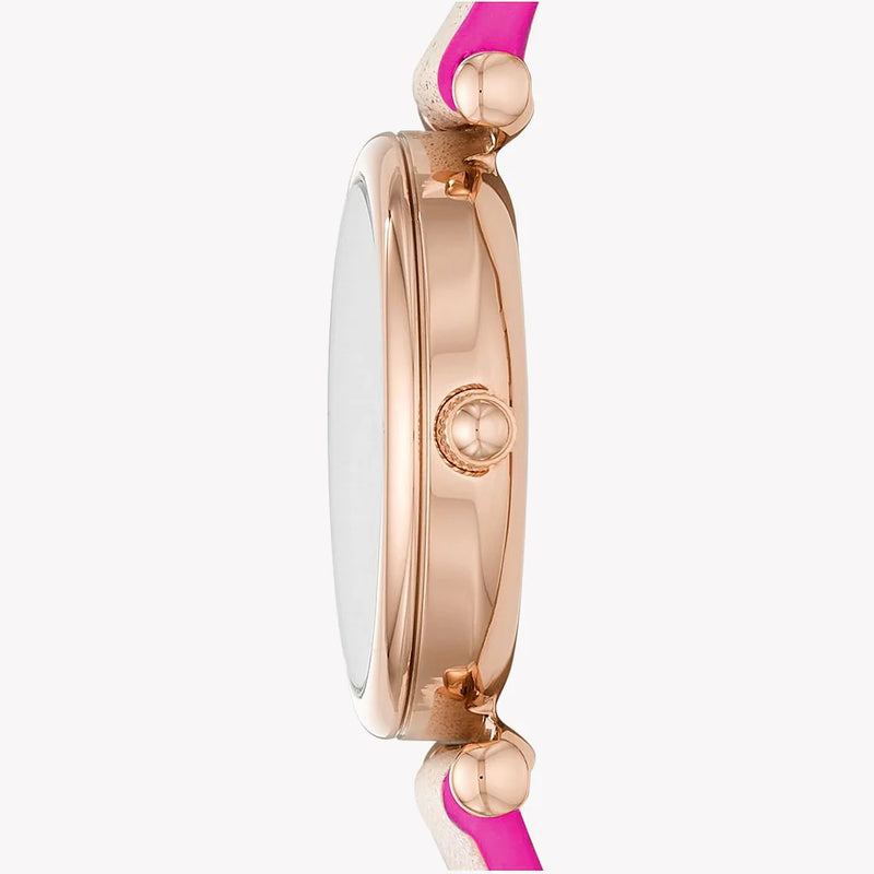 Fossil Women's Rose Gold Watch, Gold Leather Band | Es4833 by i-watch