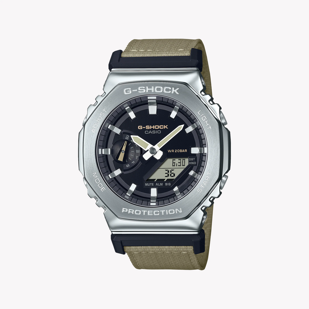 Casio G-Shock Gm-2100c-5adr Oak - Dynamic Olive Men's Watch With Sleek Silver Case And Black Dial by i-watch