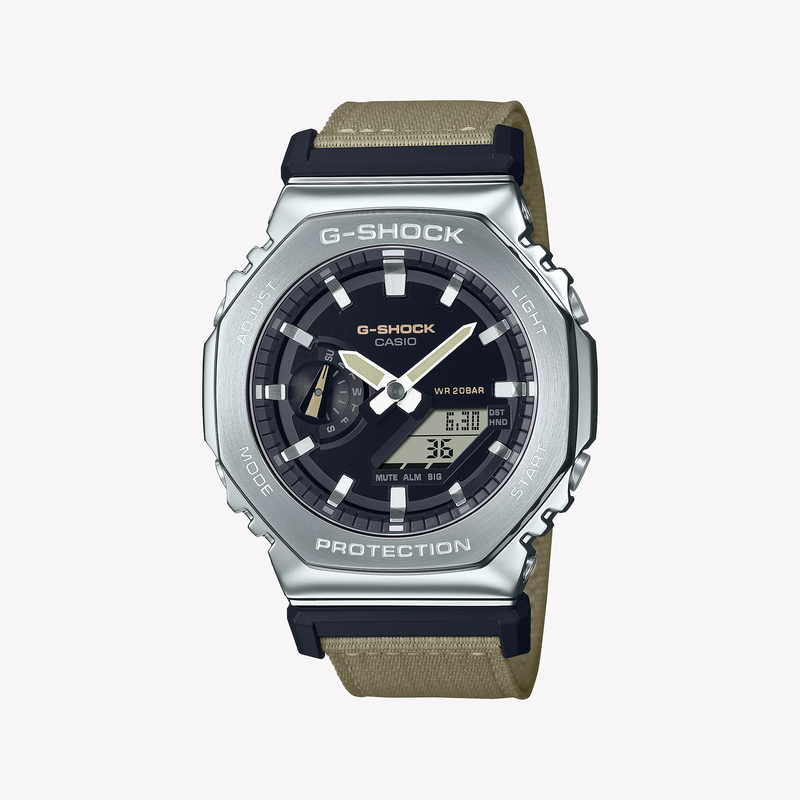Casio G-Shock Gm-2100c-5adr Oak - Dynamic Olive Men's Watch With Sleek Silver Case And Black Dial by i-watch