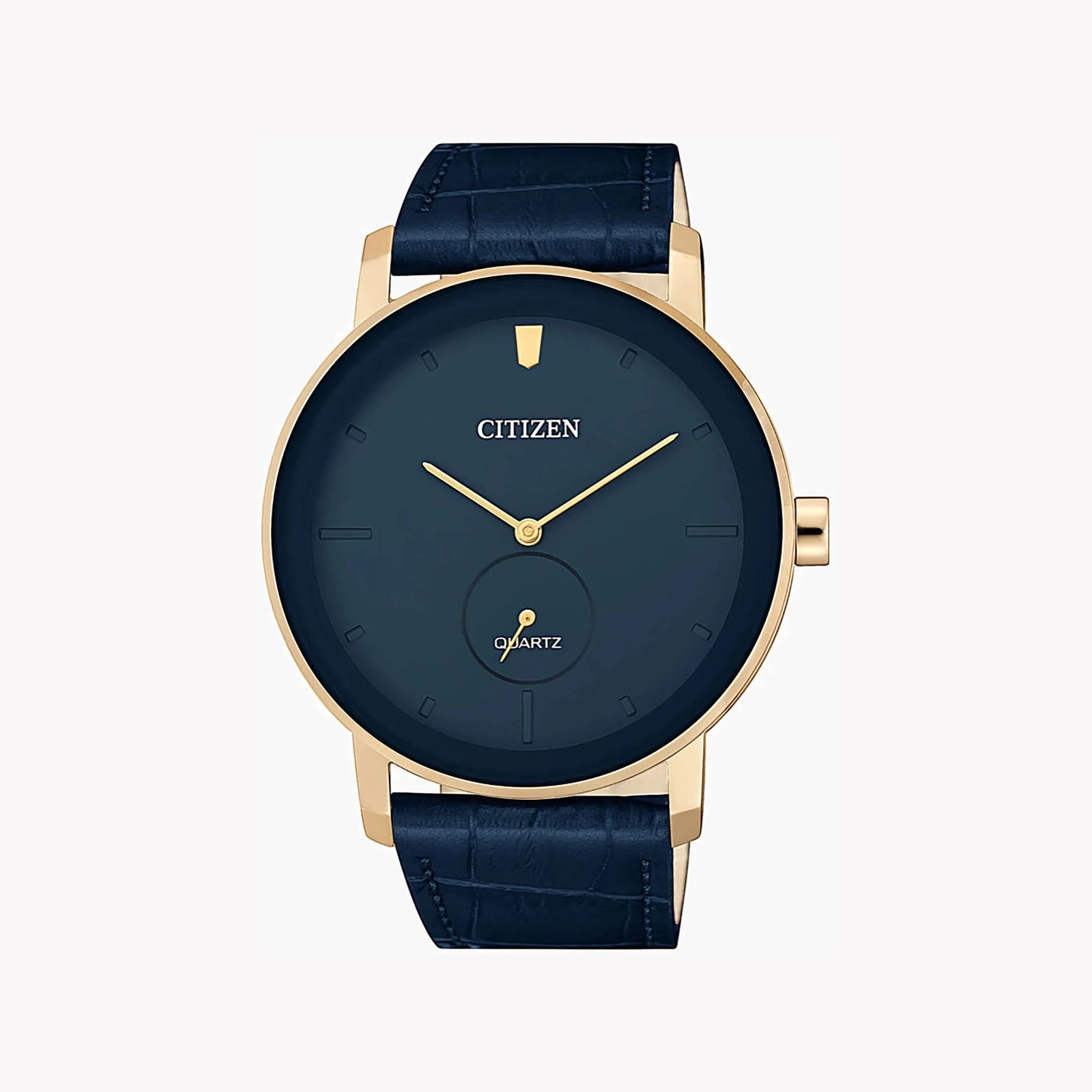 Citizen Men's Gold Watch, Blue Dial, Calf Leather | Be9183-03l by i-watch