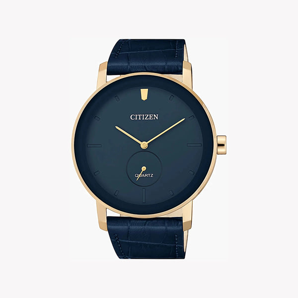 Citizen Men's Gold Watch, Blue Dial, Calf Leather | Be9183-03l by i-watch