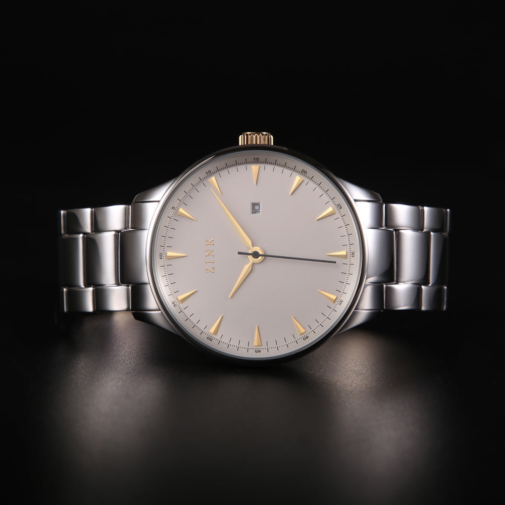 Zink Men's Silver Stainless Steel Analog Watch | Zk127g1ss-T6 by i-watch