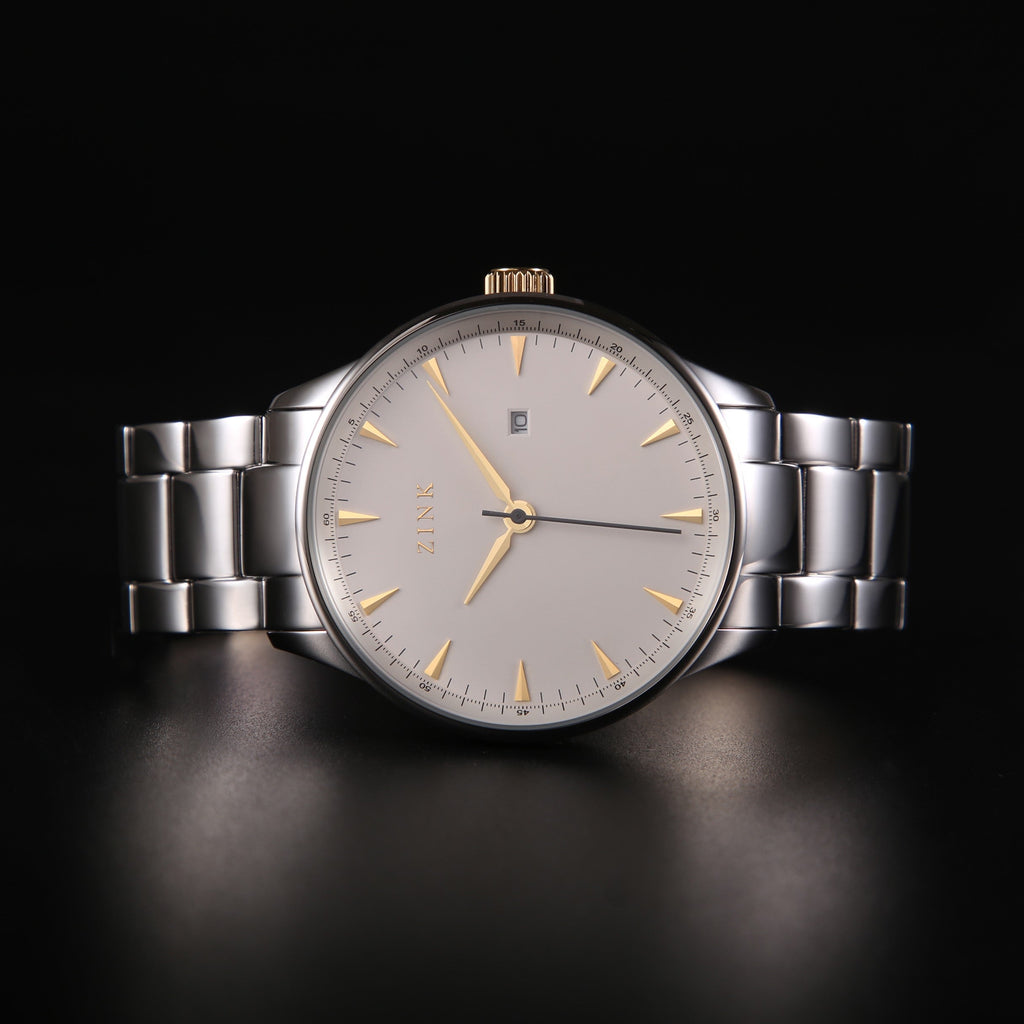 Zink Men's Silver Stainless Steel Analog Watch | Zk127g1ss-T6