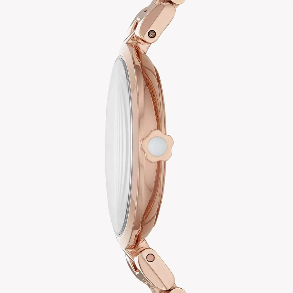 Emporio Armani Women's Rose Gold Watch, White Dial | Ar11196 by i-watch