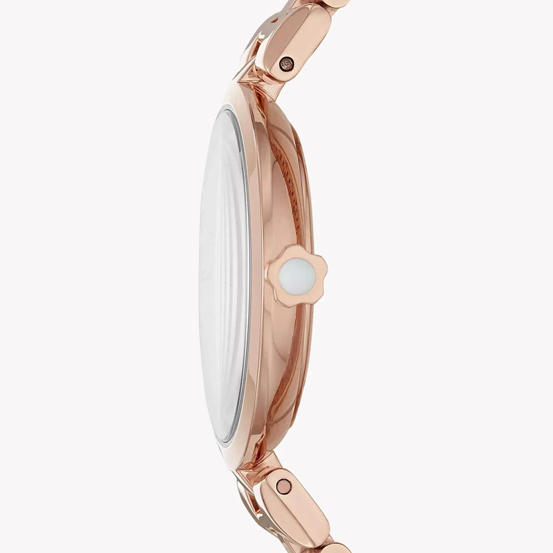 Emporio Armani Women's Rose Gold Watch, White Dial | Ar11196 by i-watch