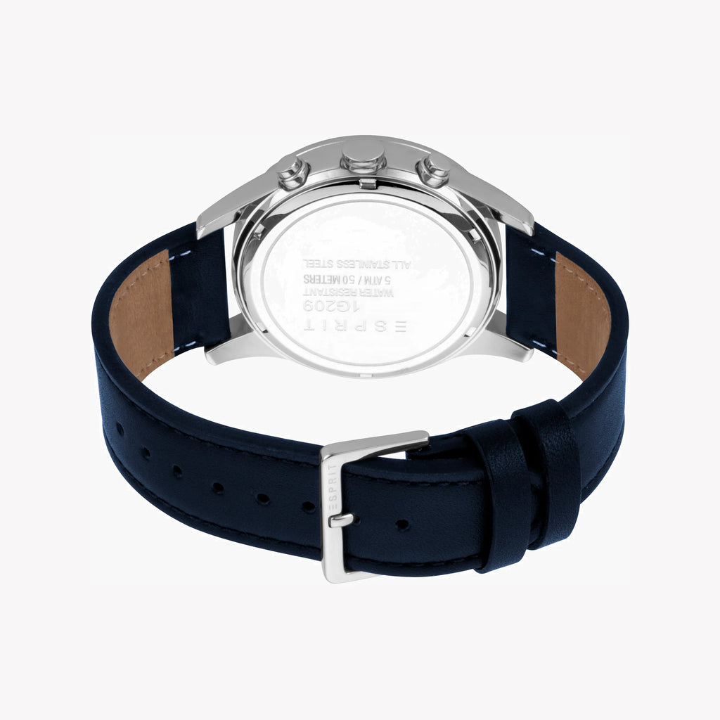ESPRIT MEN'S ELEGANT BLUE LEATHER TIMEPIECE - STYLISH STAINLESS STEEL DESIGN-i-Watch-3