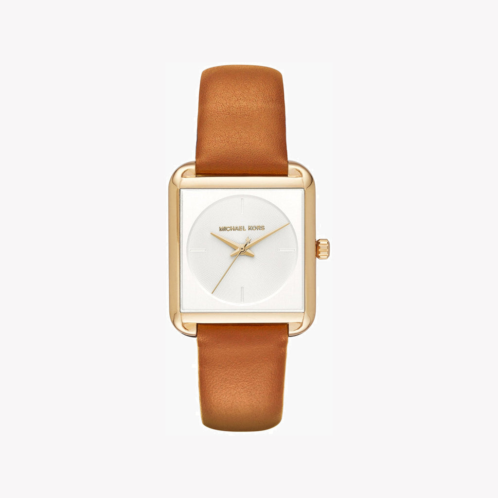 MICHAEL KORS MK2584 ELEGANCE - TIMELESS GOLD & BROWN LEATHER WOMEN'S WATCH