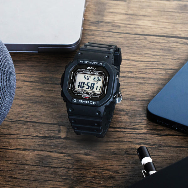 Casio Men's Stainless Steel & Resin Watch, Black Display | Gw-5000u-1er by i-watch