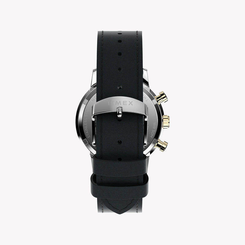 Timex Men's Copper Dial Watch, Black Leather Strap | Tw2w10000 by i-watch