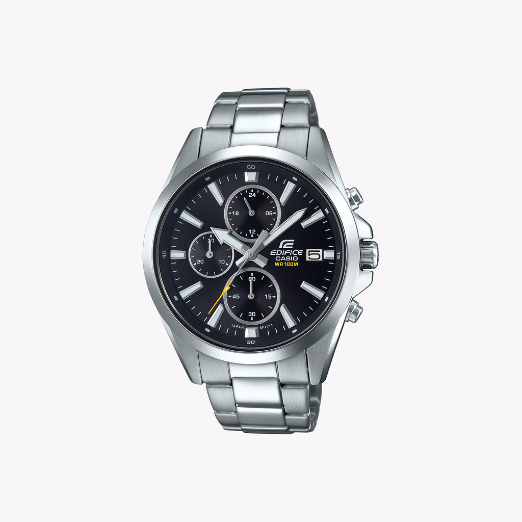 CASIO EDIFICE EFV-560D-1AVUEF - ELEGANT SILVER & BLACK TIMEPIECE FOR MODERN MEN