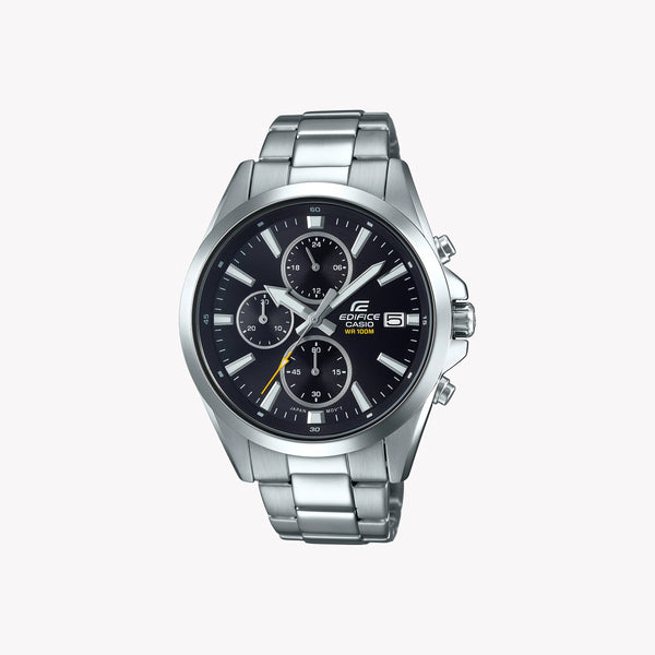 Edifice Men's Silver Stainless Steel, Black Dial | Efv-560d-1avuef by i-watch