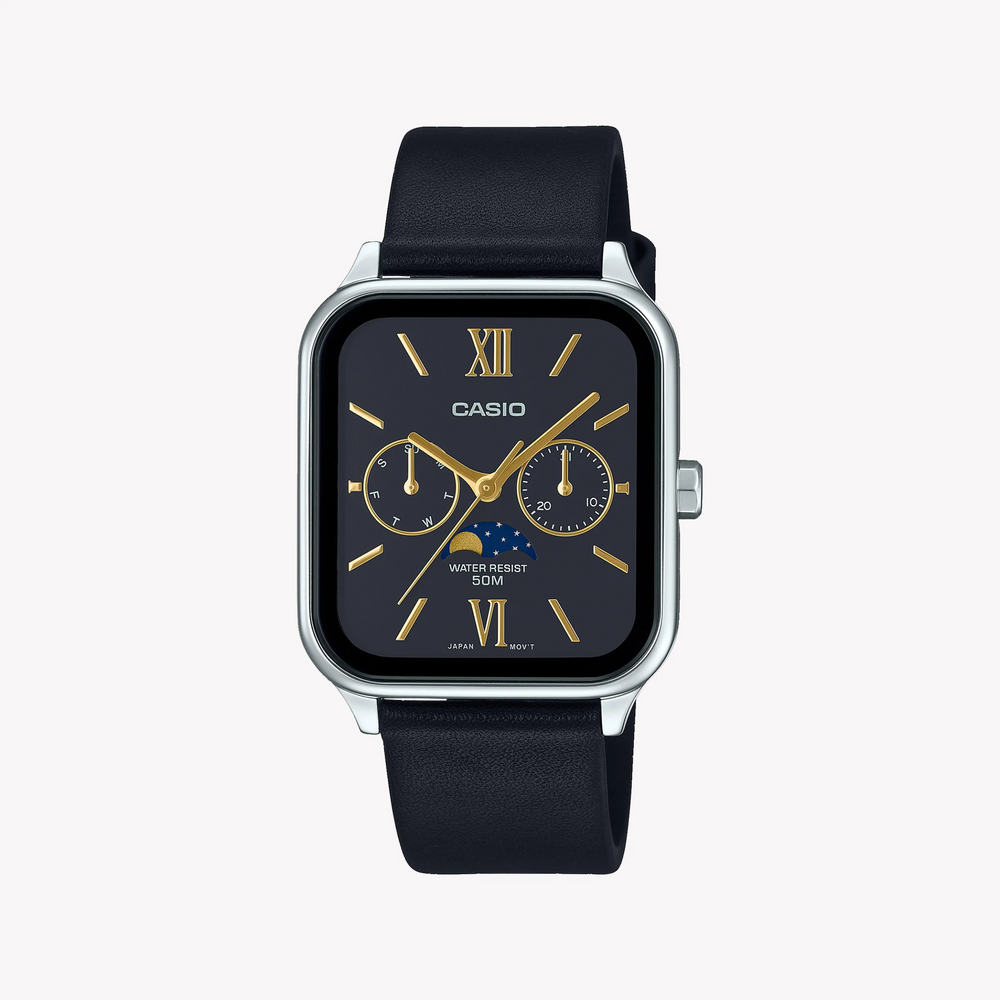 Casio Men's Stainless Steel Watch, Black Dial | Mtp-M305l-1a2vdf by i-watch