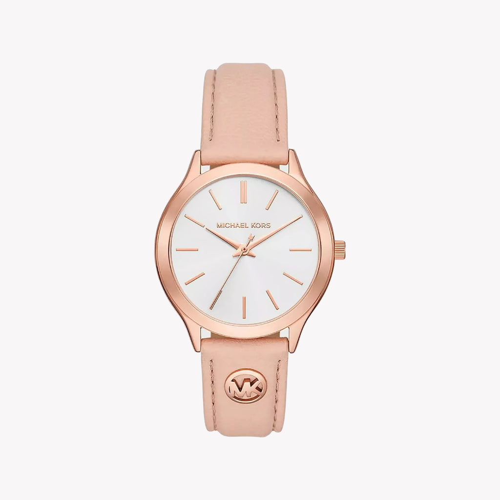 MICHAEL KORS MK7467 RADIANT CHARM - ELEGANT ROSE GOLD & PINK LEATHER WOMEN'S WATCH