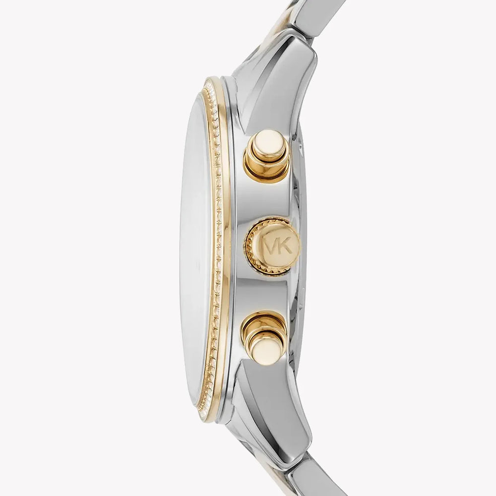 Michael Kors Women's Silver-Gold Watch, White Dial | Mk6474 by i-watch