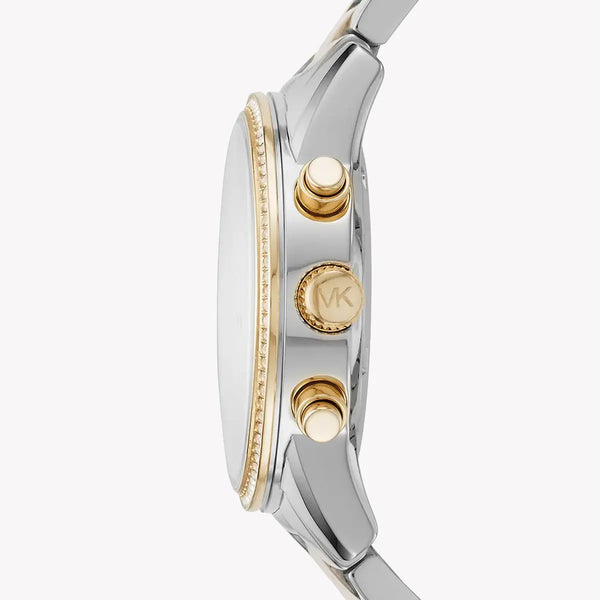 Michael Kors Women's Silver-Gold Watch, White Dial | Mk6474 by i-watch