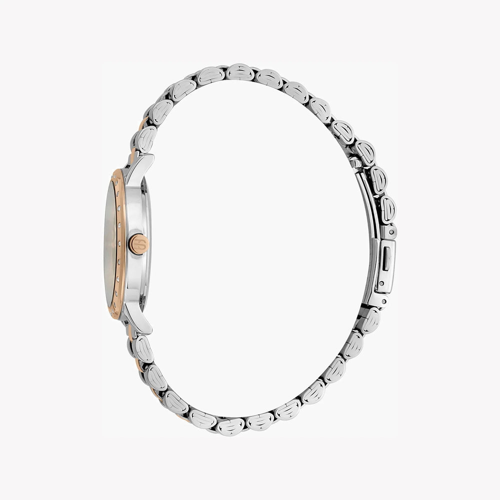 Esprit Women's Silver & Rose Gold Watch, Silver Dial | Es1l020m0015 by i-watch