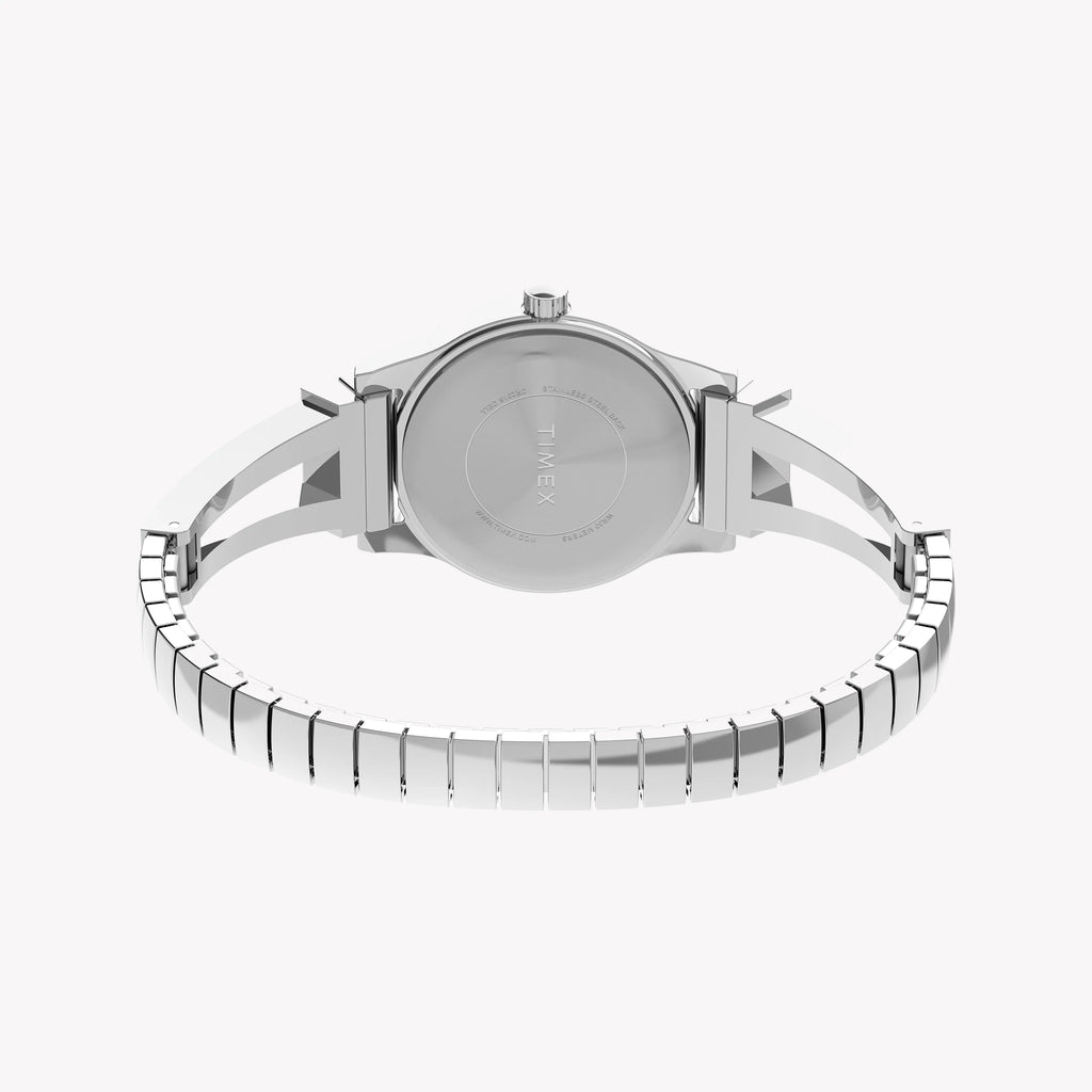 TIMEX WOMEN'S SILVER-TONE SEMI BANGLE WATCH - ELEGANT TIMEPIECE FOR EVERY OCCASION-i-Watch-3