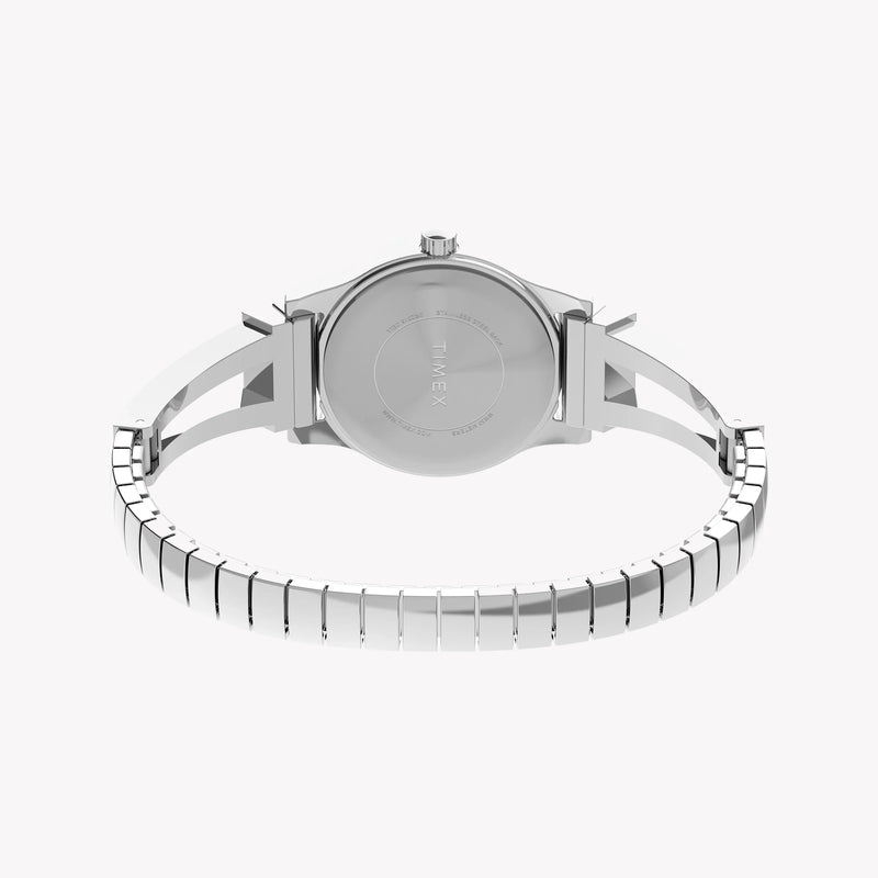 Timex Women's Silver-Tone Case, Chrome/Semi Bangle | Tw2w18400 by i-watch
