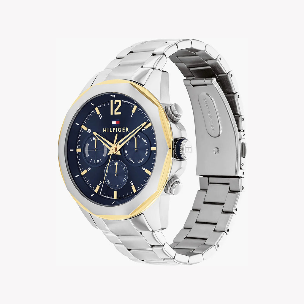 TOMMY HILFIGER 1685264 BOLD BLUE DIAL - MODERN MEN'S STAINLESS STEEL WATCH-i-Watch-2
