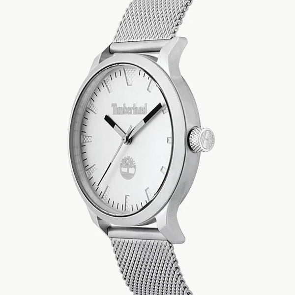 Timberland Men's Silver Stainless Steel Watch, White Dial | Tbl15420js04mm by i-watch