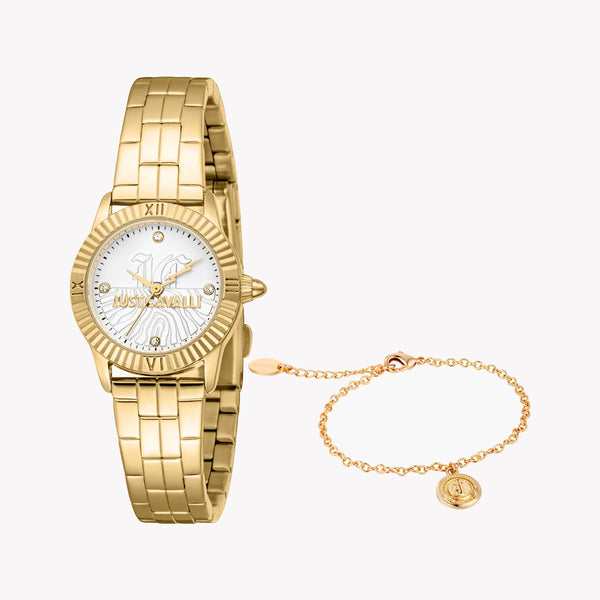 Just Cavalli Women's Gold Alloy Watch, Silver Dial | Jc1l328m0055 by i-watch