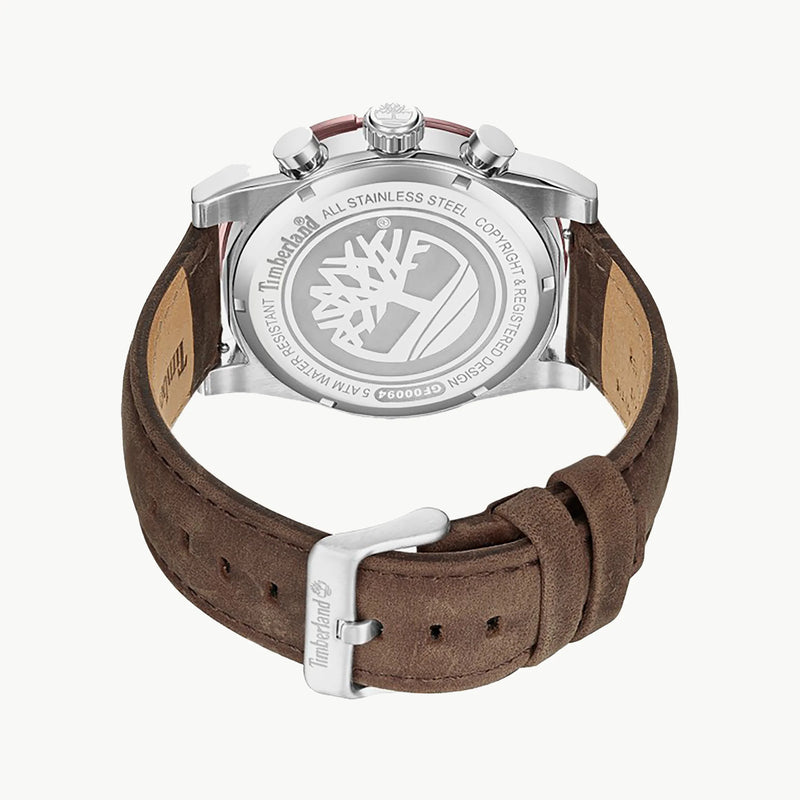 Bold Utility Men's Brown Leather Watch, Silver Case | Timberland by i-watch