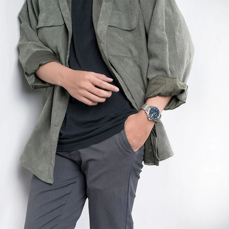 Citizen Men's Stainless Steel Watch, Blue Dial | Bf2024-50l by i-watch