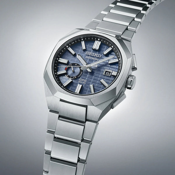 Seiko Astron Men's Silver Stainless Steel, Blue Dial | Ssj013j1 by i-watch