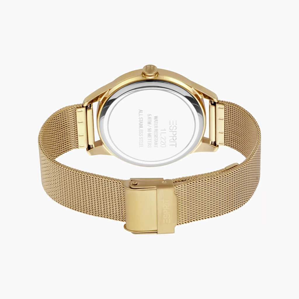 ESPRIT Women's Watch with Gold Stainless Steel Case and Gold Stainless Steel Band-i-Watch-3