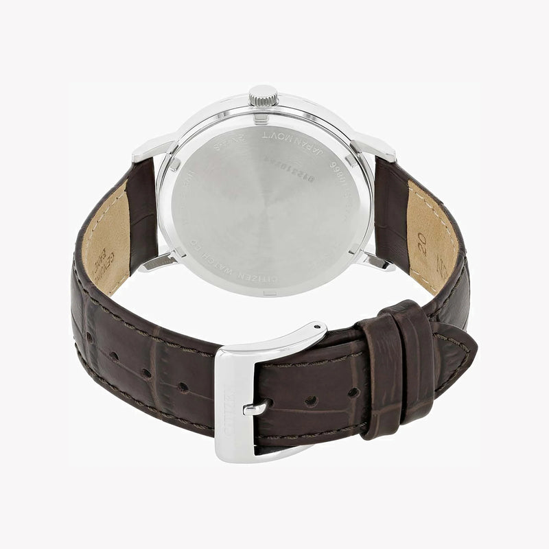 Citizen Be9170-13h: Elegant Brown Calf Leather Men's Watch With Stainless Steel Case by i-watch
