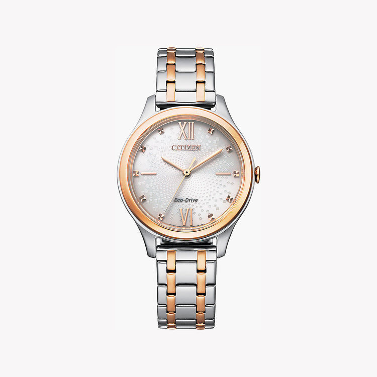 CITIZEN EM0506-77A RADIANT CHARM - ELEGANT GOLD & SILVER TIMEPIECE for Women