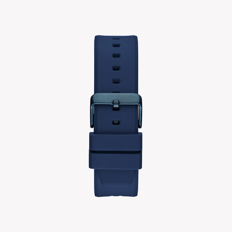 Guess Men's Black & Blue Silicone Watch, Blue Dial | Gw0579g3 by i-watch