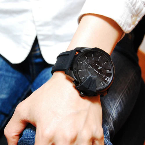 Diesel Men's Black Stainless Steel Watch, Black Dial | Dz4378 by i-watch