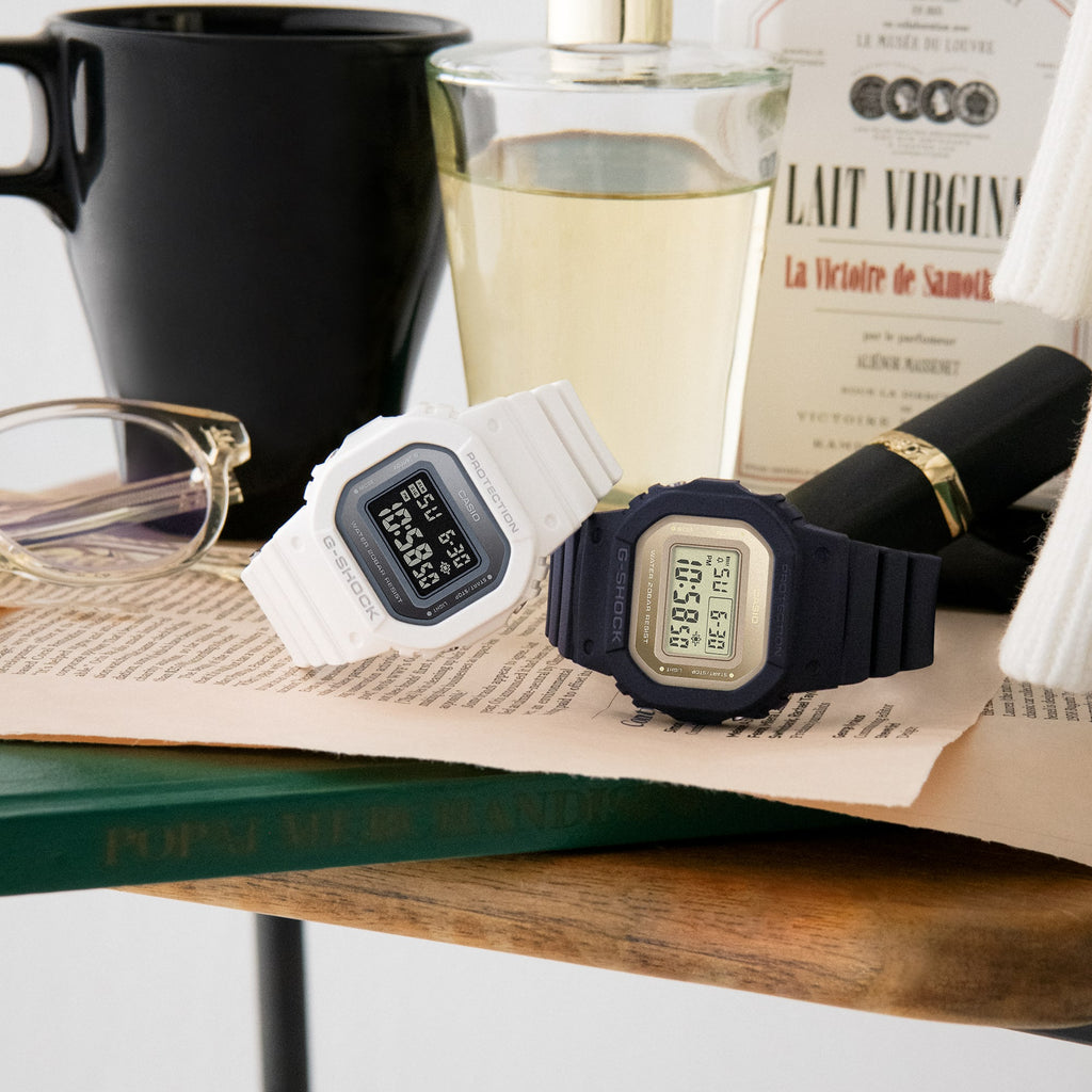 G-Shock Women's Watch with Rose Gold Resin Case and Beige Resin Band-i-Watch-5