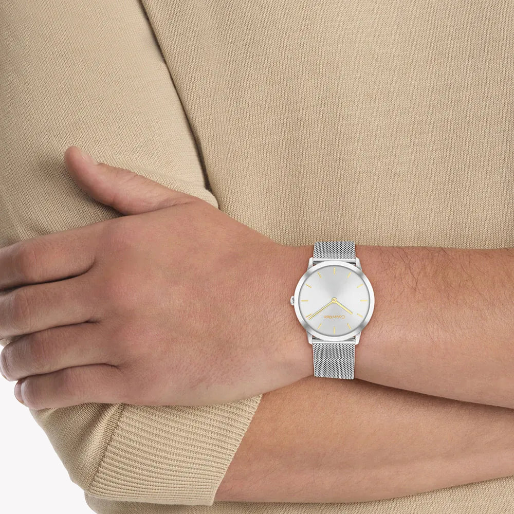 CK CALVIN KLEIN 37MM SILVER STAINLESS STEEL - MODERN ELEGANCE WOMEN'S WATCH-i-Watch-4
