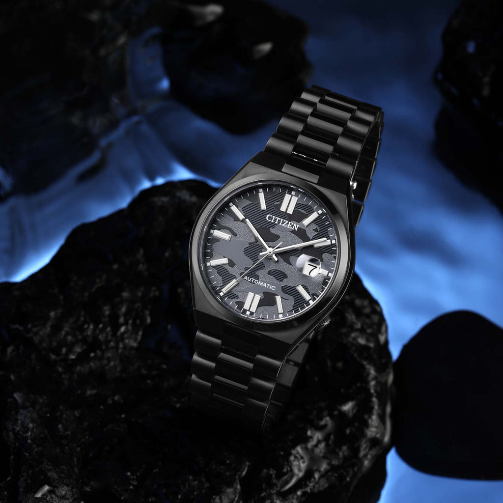 CITIZEN NJ0155-87E ELITE AUTOMATIC - BLACK STAINLESS STEEL MEN'S WATCH WITH 5 ATM WATER RESISTANCE-i-Watch-5