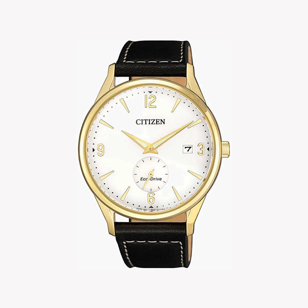 Citizen Bv1118-17a: Elegant Gold-Accented Eco-Drive Men's Watch With Leather Band by i-watch