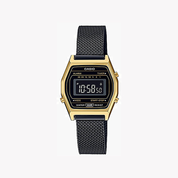 Casio La690wemb-1bdf Sporty Elegance - Women's Gold & Black Digital Timepiece by i-watch
