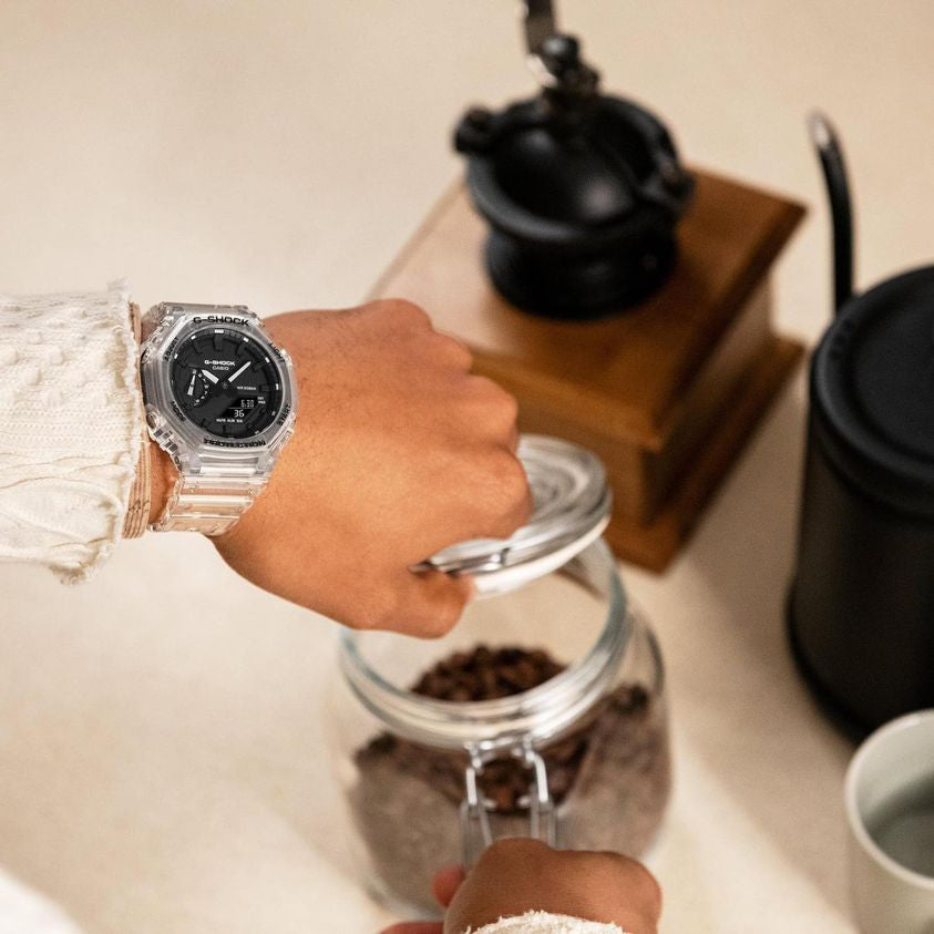 CASIO G-SHOCK GA-2100SKE-7ADR OAK - SPORTY ELEGANCE MEN'S WATCH with Sleek White Resin Design-i-Watch-4