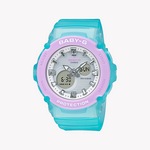 BABY-G BGA-270-2ADR - VIBRANT ADVENTURE SERIES Women's Watch with blue resin band and white dial